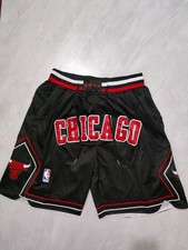 Pantaloncini Chicago Bulls uomo neri con tasche cucite nuovi taglia US
