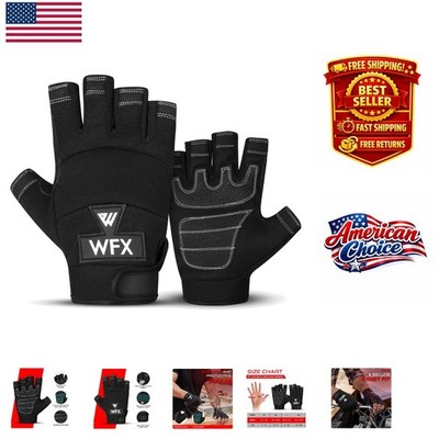 Tough Fingerless Performance Gloves with Padded Palm - Perfect for Work & Play