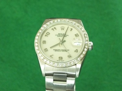 Rolex Datejust Medium Stahl/Weißgold Dia-Lünette Ref: 78274, von 2001