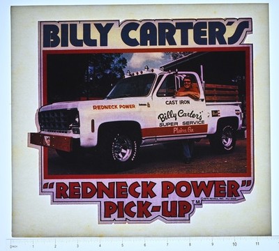 VINTAGE 1970s Heat Transfer | Billy Carter Redneck Power Pickup - Revell '78