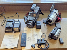 3 Camcorder Bundle - JVC GR-SXM47E - JVC GR-D820EK - Sanyo VM-D66P - Untested