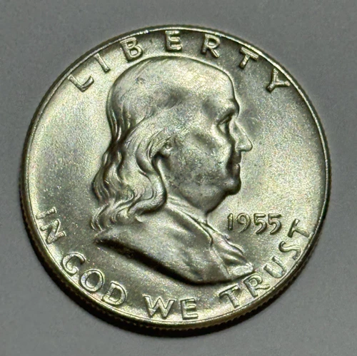 1955 Franklin Half Dollar 50¢ (90% Silver) ~ Gem BU