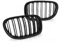 Nieren KüHlergrill Set FüR BMW 7Er F01 2009-2015 Doppelsteg Glanz Schwarz