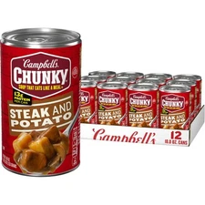 Campbell’s Chunky Soup, Steak And Potato Soup, 18.8 Ounce Can (Pack Of