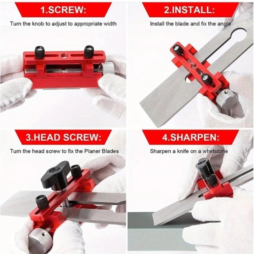 Honing Guide for Chisels and Planes with Reinforcement Screws Precise Sharpening - Picture 4 of 8