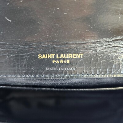 SAINT LAURENT College Mini $1900 Black Shiny Leather SAINT LAURENT College Mini $1900 Black Shiny Leather