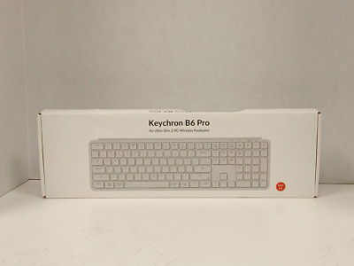 Keychron B6 Pro An Ultra-Slim 2.4G Wireless Keyboard, White