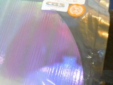 Dichroic Glass:CBS 90COE Purple on Accordion Textured Clear -3"Sq