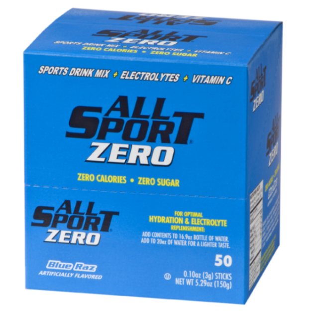 All Sport Zero Blue Raz 50 Drink Mix Sticks Electrolytes Vitamin C For Sale Online Ebay