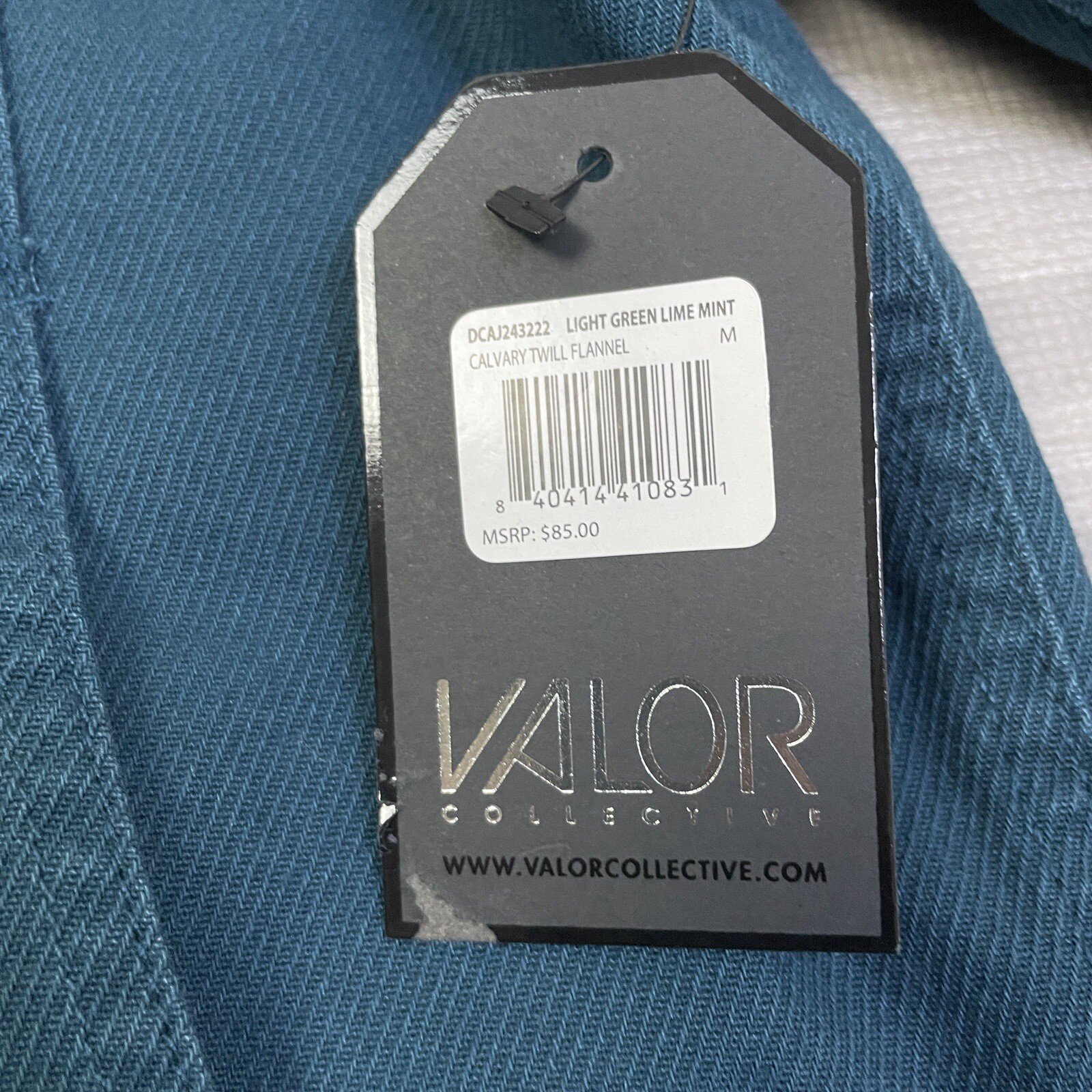 VALOR Collective Calvary Twill Flannel Jacket Full-Zip Mens Medium Green LS $85 - second product detail image