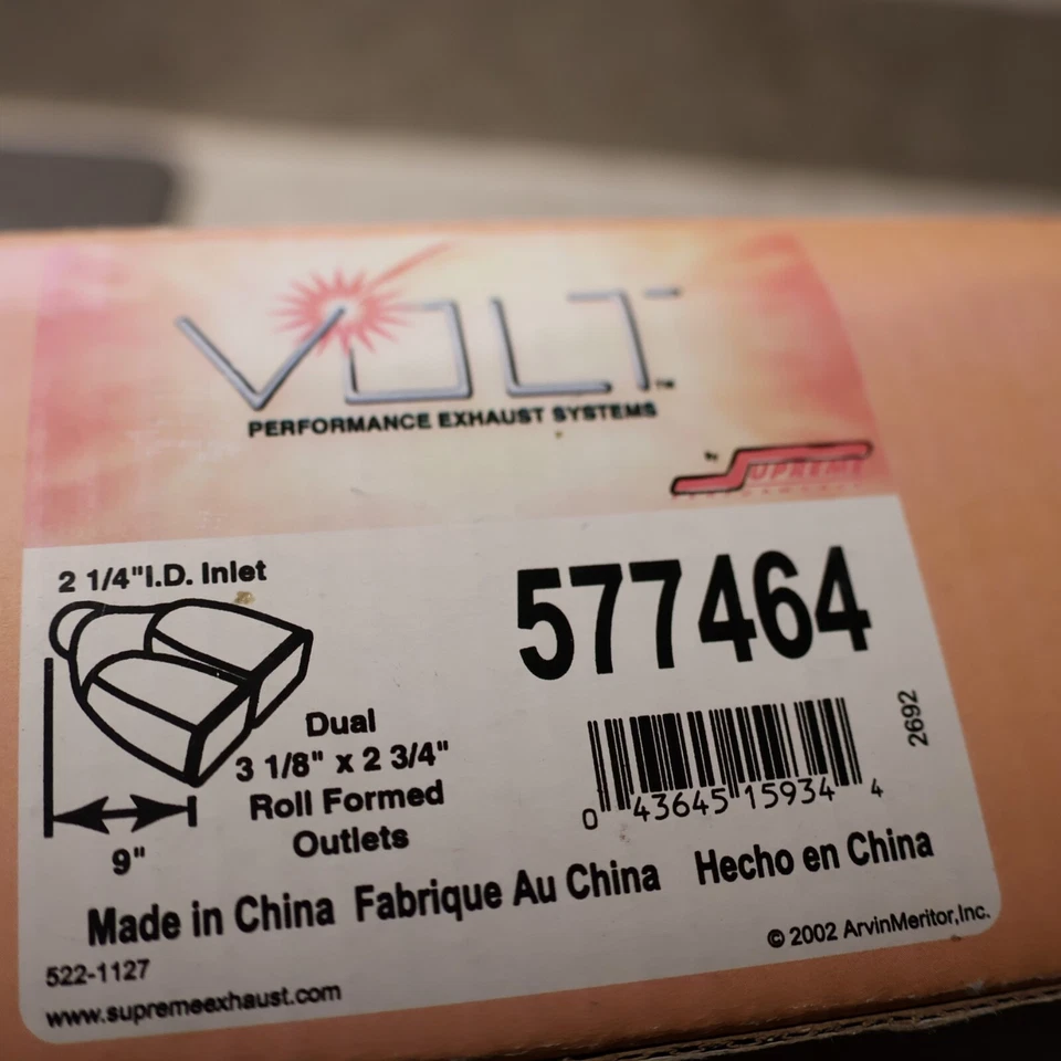 (2) Двойной выпускной наконечник из нержавеющей стали для вишневой бомбы 2,5 дюйма x 9 дюймов 577464 - Изображение 2 из 4