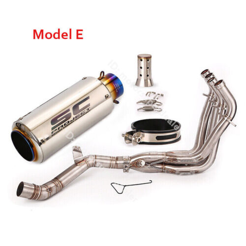 For Kawasaki Z900 2017-2022 Full System Exhaust Tips Black Tail Front Link Pipe - Picture 10 of 11