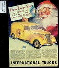 1938 International Trucks Harvester Christmas Cheer Santa Vintage Print Ad 39373
