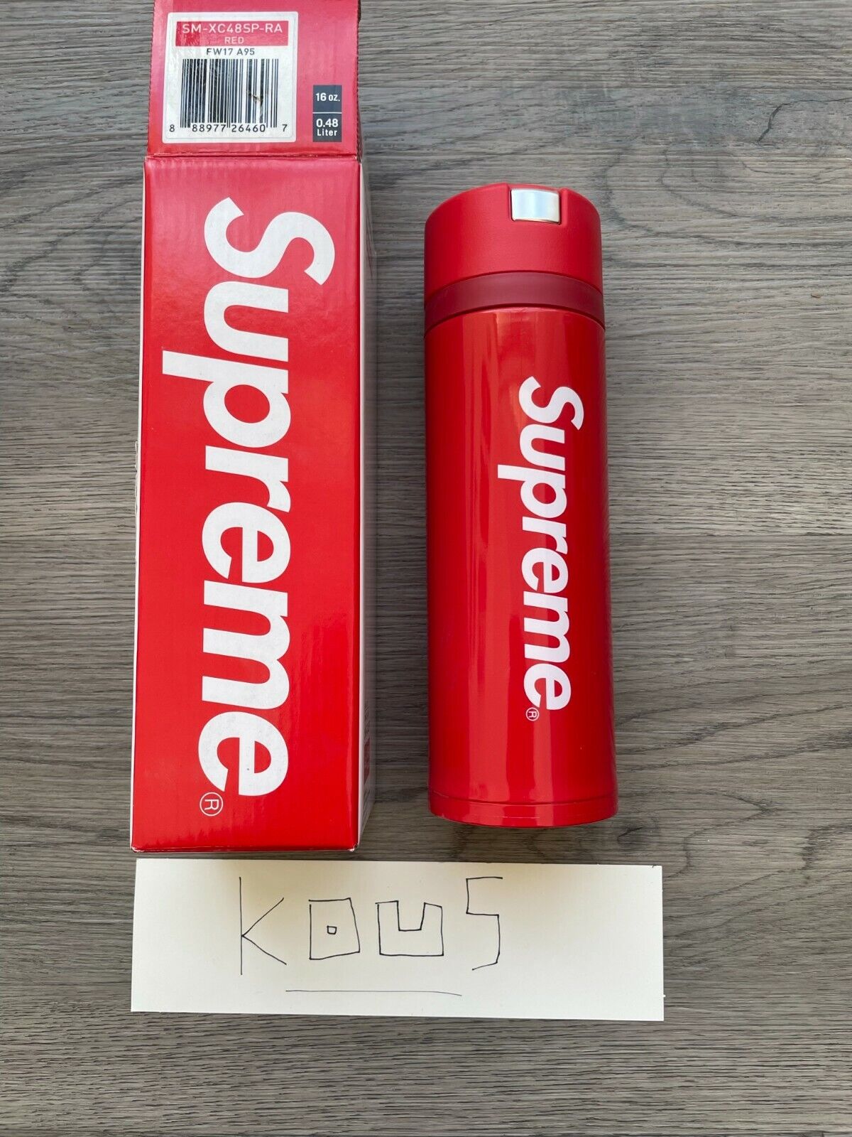 Supreme x Zojirushi Stainless Steel Coffee Mug Red