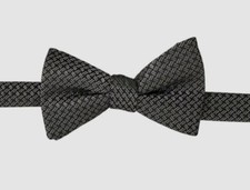 Alfani Men's Gray Geo Print Pre-Tied Adjustable Bow Tie