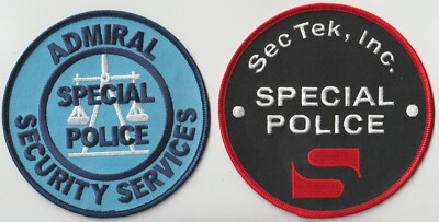 D.C. Special Admiral & Sec Tek Inc obsolete patch pair shipped from Australia