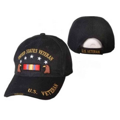 United Stares Veteran Defense Ribbon Baseball Cap 3D Embroidered Ships Boxed - Image 1 of 4