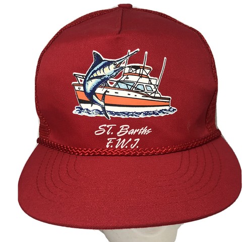 Swordfish Boat Mesh Cap Hat Strap 