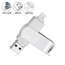  USB 3.0 32G 64G Flash Drive Lightning Storage Memory Stick Dual For iPhone PC 