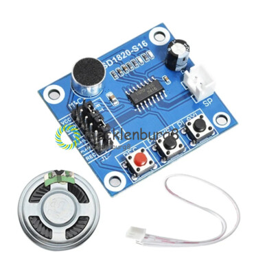ISD1820 Sound Voice Recording Playback Module Audio Mic Sound + Loudspeaker s
