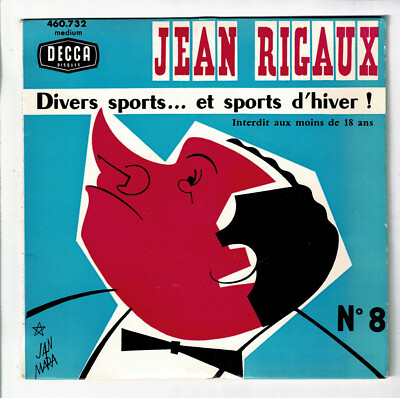 Jean Rigaux Vinyl 45 Runden EP Various SPORTS Winter! N°8 Int 18 Ans -decca