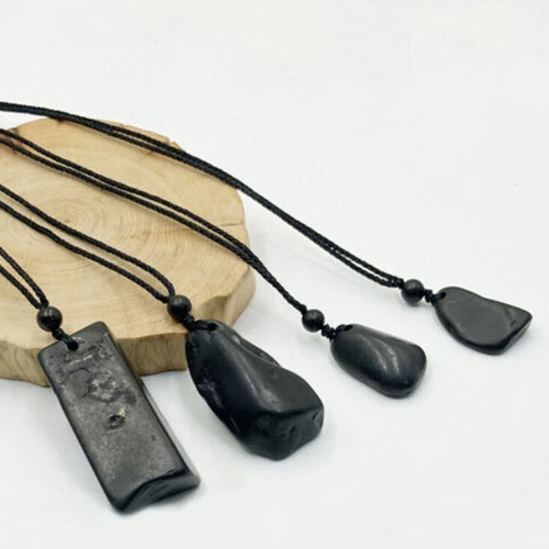 2x 10-20g Elite Shungite Stone Pendant Mineral EMF Shield Protection Amulet USA - Picture 9 of 16