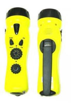 Emergency Crank Wind Up Dynamo Flashlight Camp Camping Radio Survival Siren