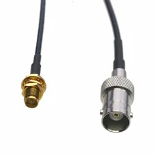 RF Cable BNC jack to RP-SMA female nut bulkhead RG174 6"~10FT for radio antenna