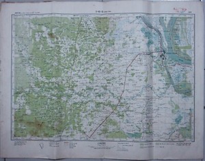 Cambodia Official Confidential Map 1956 KHƠ ME (Khmer) PNONG-PENH (Phnom Penh)