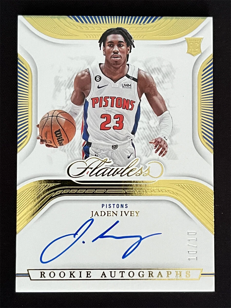 2022-23 Panini Flawless Jaden Ivey Autographs Auto Gold Rookie RC 10/10 = 1/1
