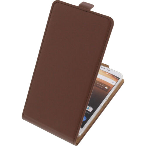 Tasche für Alcatel A3 XL FlipStyle Handytasche Schutz Hülle Flip Case Braun - Bild 1 von 4