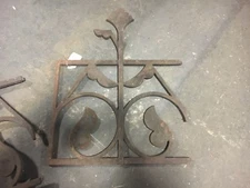 c1880-90 antique cast iron Victorian widows walk roof crest panel 24.5" h x 19"w