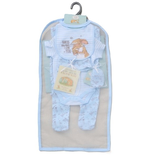 Baby Boys Clothing Gift Set 7 Piece Layette ~ Guess How Much I Love You ~ abg - Picture 3 of 3