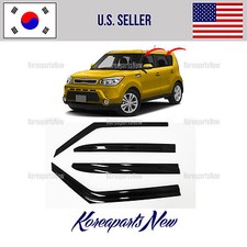 2s Tape Smoke Door Window Vent Visor Deflector 4pcs Fits For Kia Soul 2015-2019 2s Tape Smoke Door Window Vent Visor Deflector 4pcs Fits For Kia Soul 2015-2019