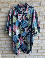 Tommy Bahama Short Sleeve Tropical Silk Blend Button Down Shirt Men's Size 3XLB