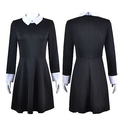 Wednesday Addams Cosplay Costume Dress Addams Family Halloween School  Uniform US