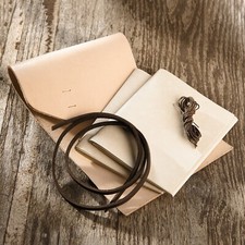Leather Journal Craft Kit Natural Veg-Tan 4.5" x 6" Natural Undyed Leathercraft