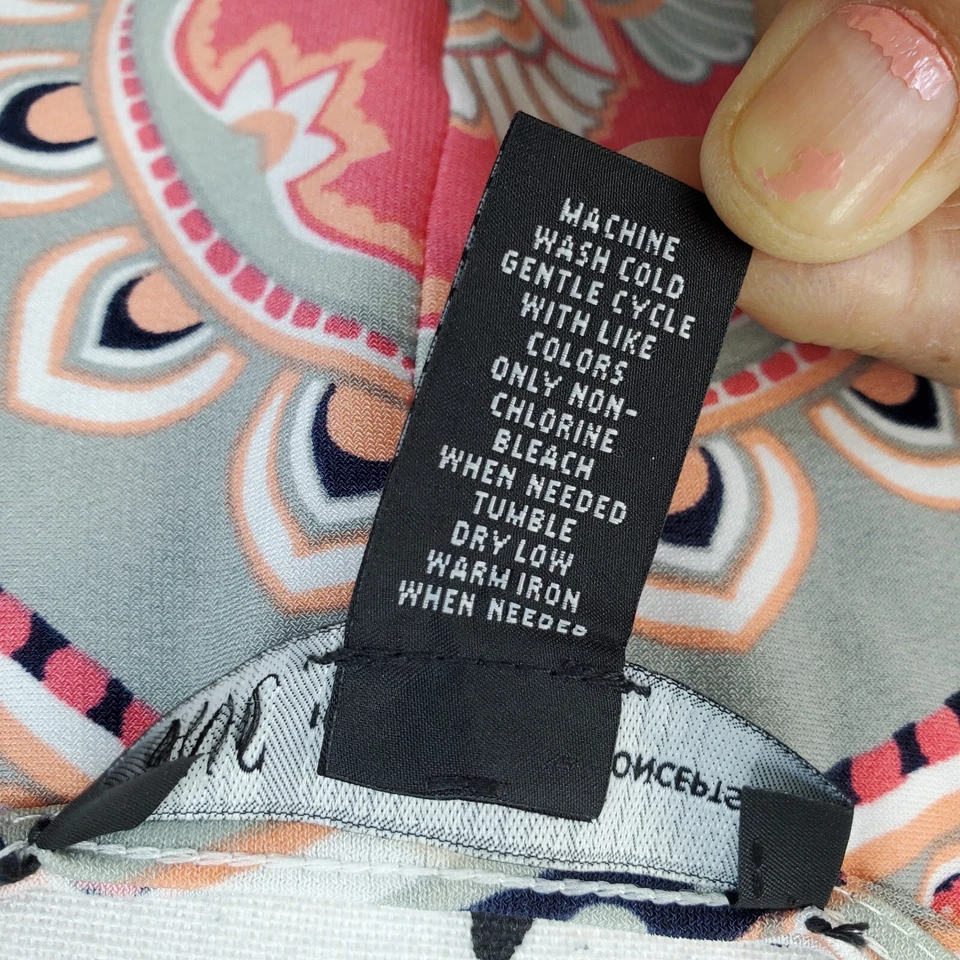 Платье женское INC International Concepts 6 мульти пейсли с длинным рукавом круглый вырез - Изображение 4 из 4