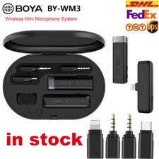 BOYA BY-WM3 Mini Wireless Microphone System For DSLR Smartphone Vlog Live tream
