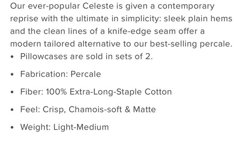 ITALY SFERRA SIMPLY CELESTE COTTON PERCALE CLASSIC PILLOWCASES - WHITE COLOR - Foto 4 di 5