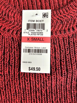 Women's Size XS Style&co Boxy Knit Sweater In Red Marl-NWT | eBay