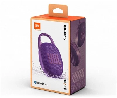 JBL CLIP 5 LILA FARBE BLUETOOTH LAUTSPRECHER RÜCKLÄUFER🎧🎶🎶😊👍👍‼️🎧 - Bild 1 von 2
