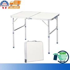 3' Ft Aluminum Camping Folding Table Portable Office Camping Picnic BBQ