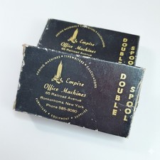 Typewriter Tape #40 Black Standard Portable Antique Nylon Double Spool Ink thumbnail