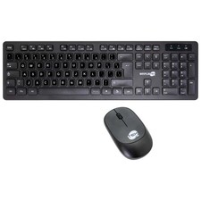 Wireless Mouse And Keyboard Kit With English Us Qwerty Layout Black M&K