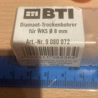 M14 Diamantbohrer Fliese für Winkelschleifer & Flex Ø 8 mm von BTI