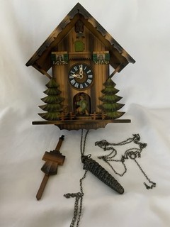 Albert Schwab Karlsrune West German Black Forest Musical Cuckoo Clock