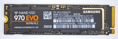 Samsung M.2 970 EVO Plus 250GB PCIe Gen 3.0 x 4 NVMe SSD MZ-V7E250 Under 32TB Wr