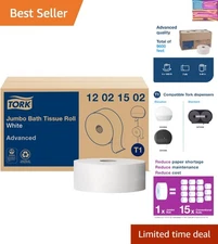 Advanced 2-Ply Jumbo Toilet Paper Rolls, 6 Count, Recycled Fiber, Unscented