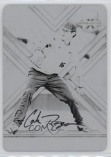 2016 Panini Elite Extra Edition Printing Plate Black 1/1 Cole Ragans Auto r9d